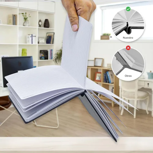 Miniatura 7 de Nextnoid Cuaderno rayado para hombres - Papel grueso de 120 g/m² - 160 páginas - Cuaderno de tapa dura A5 para el trabajo - Ideal para escribir