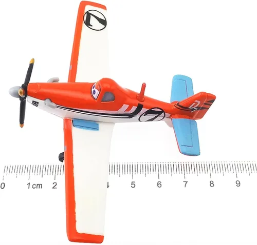 Miniatura 5 de secxifeo Aviones No.7 Dusty Crophopper 1:55 Modelo de Aviones Diecast de Metal Juguetes Educativos Aviones polvorientos naranja