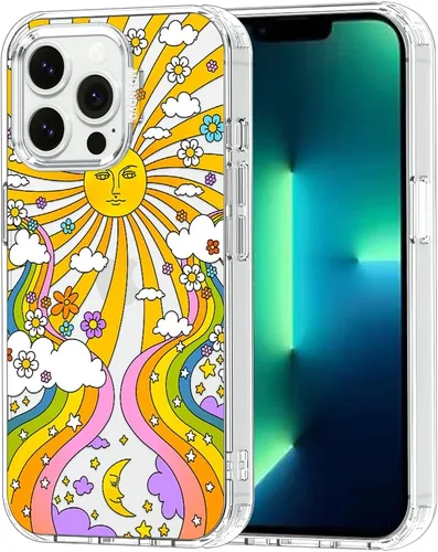 MOSNOVO Funda para iPhone 13 Pro, [Buffertech protección contra caídas de grado militar de 6.6 pies] [tecnología antidespegar] diseño de funda de