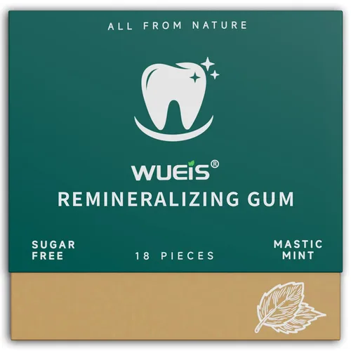 Miniatura 11 de Goma de mascar remineralizante con nano hidroxiapatita 2026 – Chicle de xilitol sin aspartamo con carbón activado con aceite de coco, apoya la salud