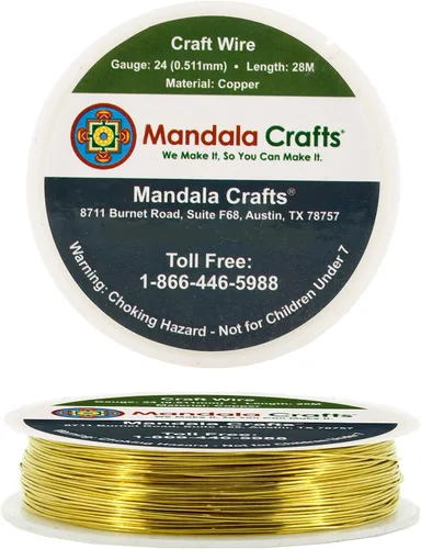 Miniatura 31 de Mandala Crafts Alambre de cobre puro calibre 18 para hacer joyas, envolver, esculpir y electroculturar jardinería – 3.3 x 5 yardas surtido