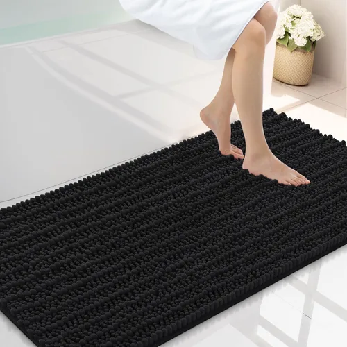 Miniatura 115 de Smiry Alfombras de Baño 24x16 pulgadas, Alfombras de Baño de Chenilla Extra Suaves y Absorbentes, Respaldo de Goma Antideslizante, Lavable a Máquina