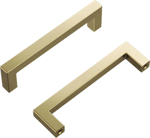 Miniatura 26 de Hickory Hardware - HH075326-BGB - Manija de la colección Skylight, 3 pulgadas de centro a centro, latón dorado cepillado.