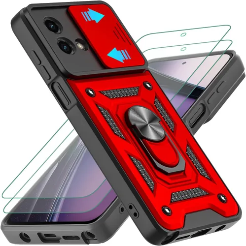 Miniatura 9 de Funda para Moto G Stylus 2023 5G, con 2 protectores de pantalla HD, grado militar, doble a prueba de golpes, funda invisible con función atril