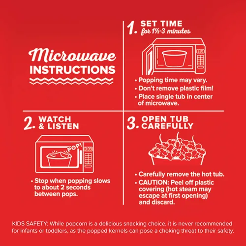 Miniatura 5 de Orville Redenbacher's Palomitas de maíz para microondas + tina, sabor a mantequilla de cine, 0.07 oz de fibra por porción, 3.9 oz.