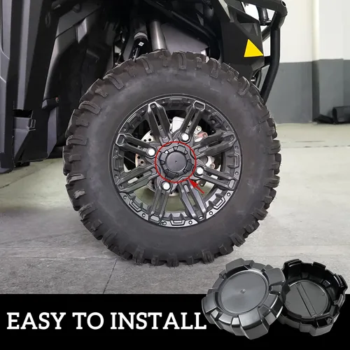 Miniatura 4 de SAUTVS Tapas de cubo de rueda para Polaris General 1000, cubierta central de llanta negra, para accesorios Polaris General 1000/4 2016-2021