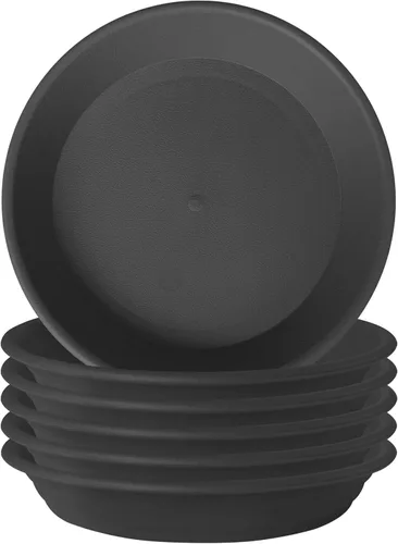 Miniatura 14 de 6 platillos de plástico para plantas de 5 pulgadas, tamaño individual, grueso y fuerte de 6, 8, 10, 12 pulgadas, bandeja de recogedor de agua
