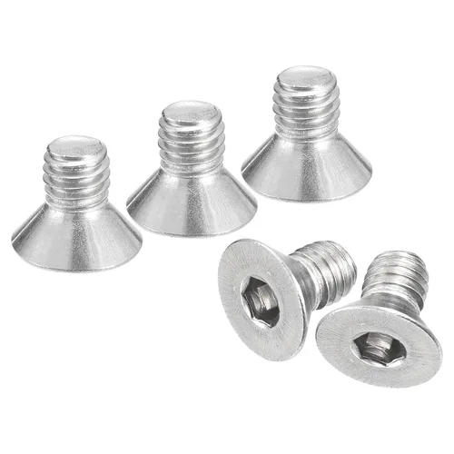 Miniatura 24 de Uxcell tornillos de cabeza avellanada plana #8-32x1-1/2, 10 unidades de tornillos de cabeza plana con rosca completa de acero inoxidable 304