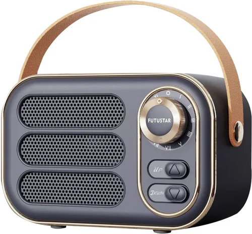 Miniatura 9 de Altavoz Bluetooth retro, altavoces Bluetooth inalámbricos portátiles vintage con soporte de volumen fuerte, tarjeta TF, disco U, entrada AUX