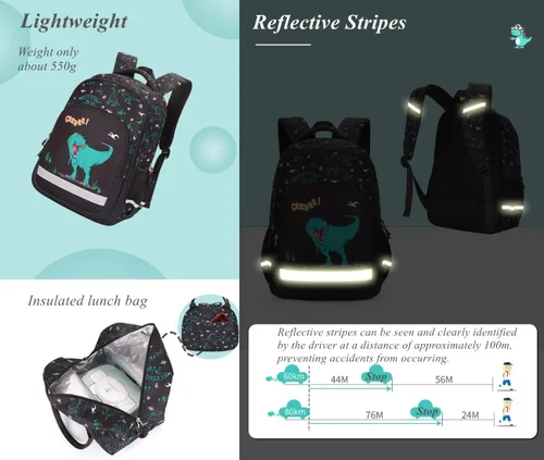Miniatura 5 de Mochila escolar con estampado de galaxias para niños de secundaria y primaria