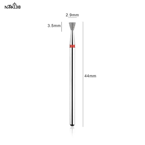Miniatura 3 de Brocas de diamante cónico para preparación de uñas 3/32 vástago de broca limpiador de cutículas herramienta