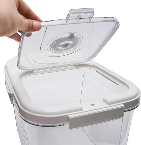 Miniatura 7 de Recipientes de alimentos de plástico con tapa y temporizador, contenedores de almacenamiento de alimentos herméticos para cocina, con taza medidora
