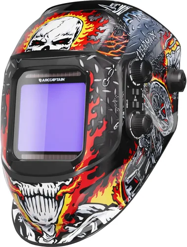 Miniatura 15 de ARCCAPTAIN Casco de Soldadura con Pantalla de Visualización Grande de 3.94"X3.66" Color Verdadero Oscurecimiento Automático Alimentado por Energía