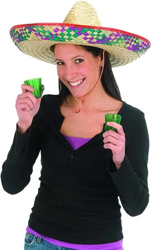 Miniatura 3 de Fun Express Sombreros mexicanos de 12 unidades, auténticos sombreros de paja para decoraciones de fiesta del Cinco de Mayo, tamaño adulto