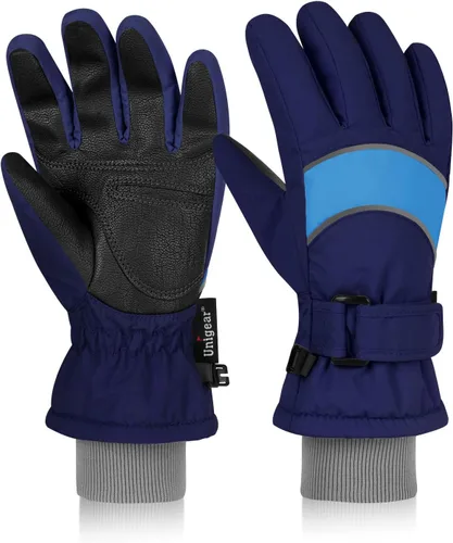 Unigear Guantes de esquí para niños, impermeables, para invierno, clima frío, snowboard y snowboard, se adaptan tanto a niños como a niñas