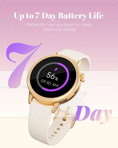 Miniatura 7 de TOOBUR Petite - Reloj inteligente para mujer, pulsera pequeña AMOLED de 1.496 pulgadas, compatible con Android e iOS, monitor de actividad física
