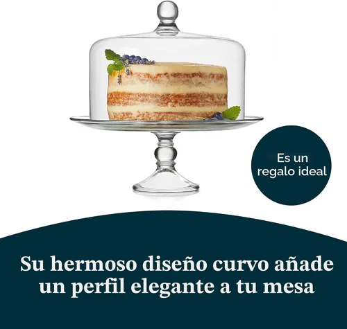 Miniatura 5 de Libbey Selene Juego de Soporte de Servicio de 3 Niveles, Elegante Soporte de Postre de Vidrio de Estilo Curvo, Soporte de Postre de 3 Niveles Apto