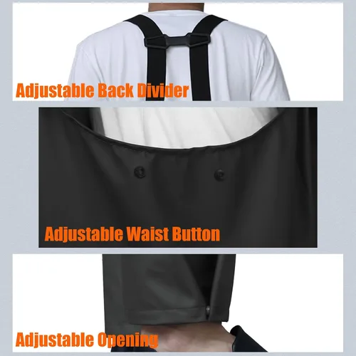 Miniatura 2 de RainRider Pantalones de lluvia con peto de trabajo para hombres y mujeres, pantalones resistentes al agua, pantalones de trabajo, overol de pesca