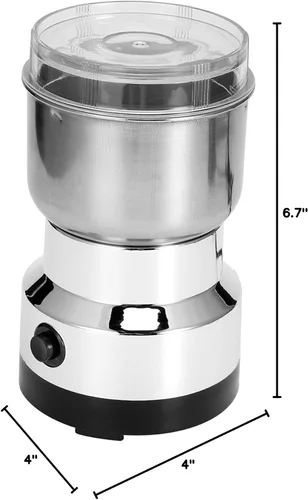 Miniatura 10 de Molinillo de café eléctrico, molino de grano de acero inoxidable, licuadora eléctrica de granos de café, trituradora de granos automática