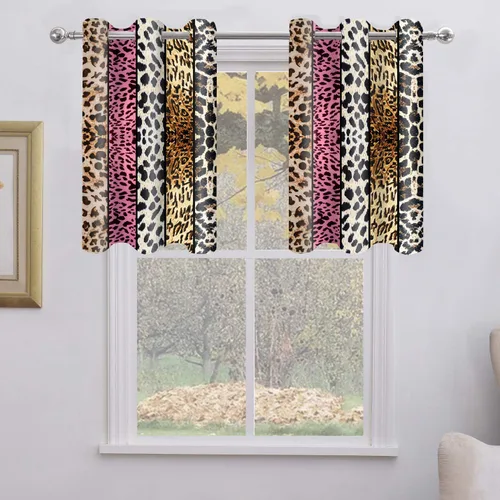 Miniatura 80 de Cortina opaca con estampado de animales salvajes, para oscurecer la habitación, con aislamiento térmico, con ojales para sala, comedor, dormitorio