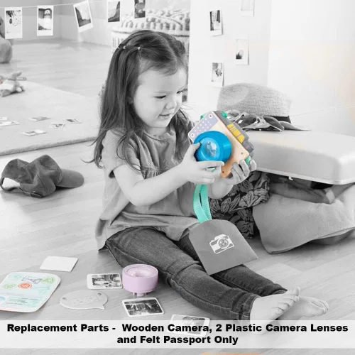 Miniatura 5 de Piezas de repuesto para el juego de cámara Fisher-Price Click-Away - GMN40 ~ Bolsa de repuesto incluye cámara de madera, 2 lentes de cámara