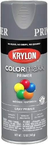 Miniatura 62 de Krylon K05599007 COLORmaxx Pintura en aerosol y base para uso en interiores y exteriores, color gris brillante para maquinaria, 12 onzas