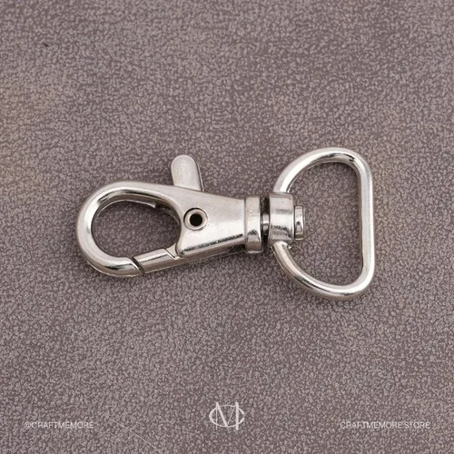 Miniatura 4 de 20 ganchos giratorios de pinza de langosta para hacer bolsos, clip de cordón de macramé CSPS (5/8 pulgadas, plateado)