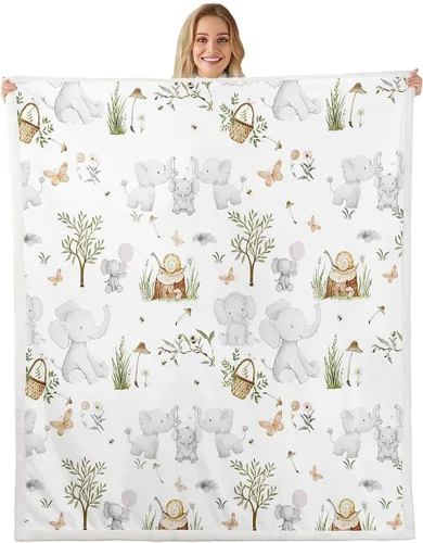 Miniatura 17 de Erosebridal - Mantas de bebé unisex para niños y niñas, mantas de guardería de animales de granja de minky 40x50, manta sherpa con diseño de tractor