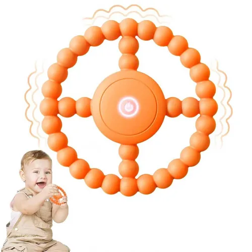 Miniatura 7 de Juguete sensorial vibratorio para masticar, mordedor, juguetes para la dentición para bebés de 6 a 12 de 8 a 18 meses, juguetes sensoriales para Azul