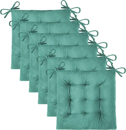Miniatura 31 de OVOV 1 paquete de cojines para sillas de comedor, cojines de asiento suaves para sillas de escritorio de cocina, cojines cuadrados para sillas