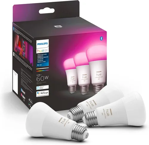 Miniatura 17 de Philips Hue - Paquete de 2 bombillas LED A19, compatibles con Bluetooth y Zigbee (opcional Hue Hub), activadas por voz con Alexa y Google Assistant