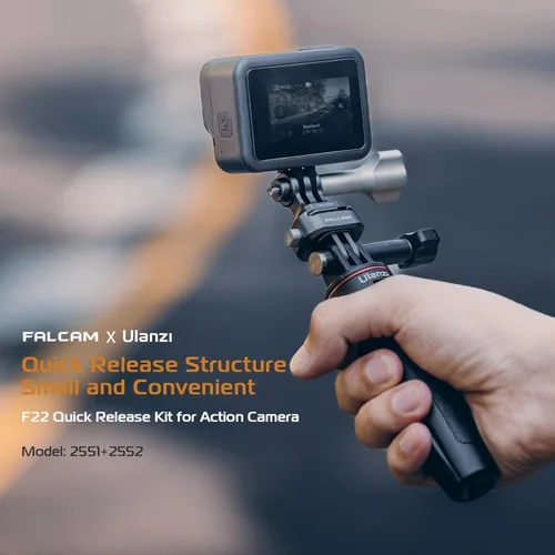 Miniatura 2 de ULANZI Falcam F22 Kit de liberación rápida para cámara de acción y DJI OSMO - Adaptador de montaje de cámara de acción de aluminio convertido a