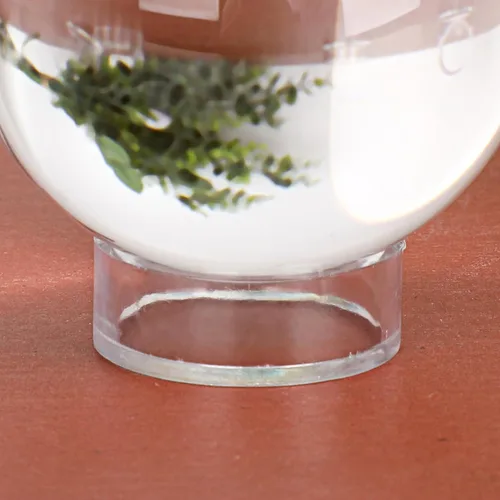 Miniatura 5 de JUXYES Paquete de 15 soportes de exhibición de esfera transparente, soporte de esfera transparente, soportes de exhibición de plástico pequeños