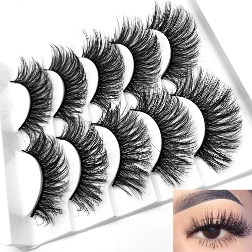 Miniatura 4 de Pestañas postizas de visón 3D, pestañas postizas naturales y finas, 0.59 pulgadas, pestañas largas y esponjosas, herramientas de maquillaje de ojos