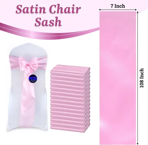 Miniatura 51 de mds - Lote de 10 lazos de satén para sillas de boda y eventos, para decoración de fiestas, 30 colores, Satin, 10 Verde oliva