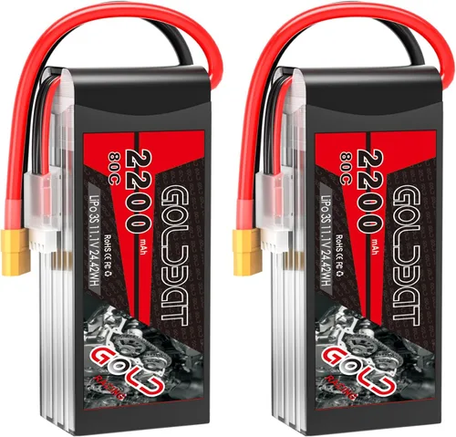 GOLDBAT 3S 11.1V Lipo Batería 2200mAh 80C XT60 Conector 3S Batería corta para vehículos RC Car Vehículos RC Barco Drone Avión Quadcopter Helicóptero
