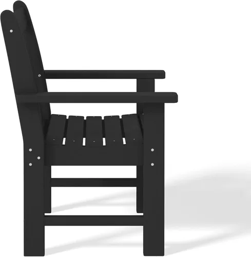 Miniatura 5 de WestinTrends Malibu Outdoor Patio HDPE Adirondack Silla de comedor para patio, color negro