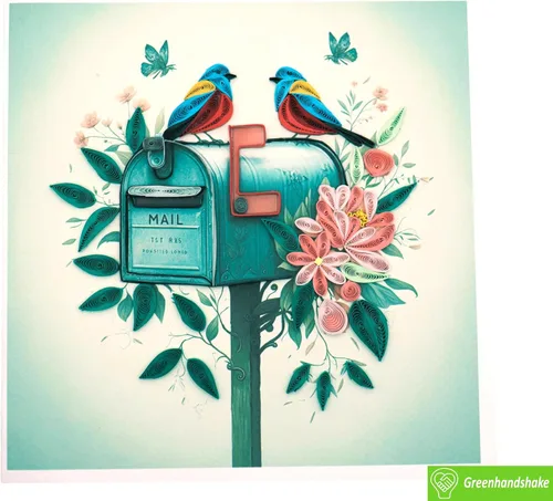 Miniatura 4 de Entrega de la Naturaleza, Tarjeta de Filigrana 3D - Arte Único Dedicado Hecho a Mano, Tarjeta de Felicitación de Diseño para Cumpleaños, Día de San