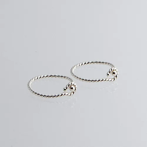 Miniatura 32 de Aretes de plata de ley abiertos para cartílago, tragus, delgados, calibre 22