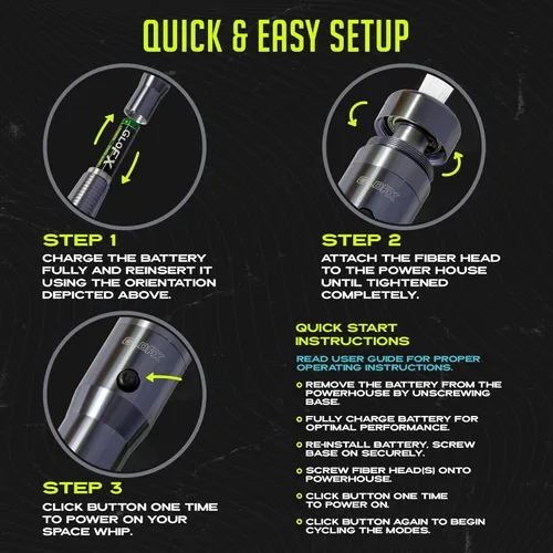 Miniatura 6 de GloFX Space Whip Remix Fibra óptica LED programable giratoria de 360° Accesorio rave para fiestas, espectáculos de luz, festivales de música