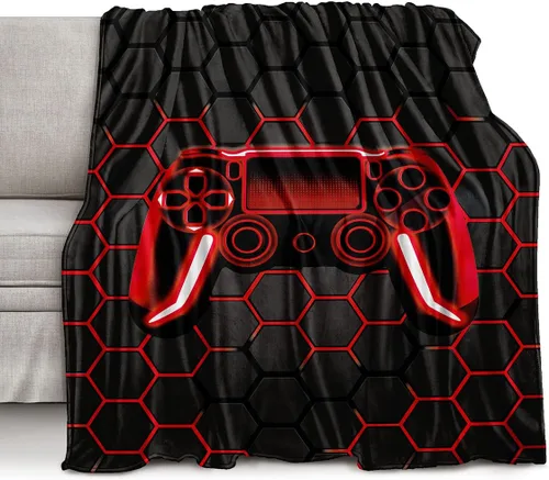 Miniatura 11 de lirs Bedding - Manta de juegos de 60 x 50 pulgadas súper suave, forro polar, regalo para sofá para niños, adolescentes, videojuegos (MT-A01, 60 x 50)