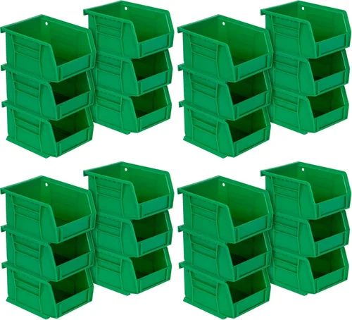 Miniatura 21 de Akro-Mils 08212YELLO 30210 AkroBins contenedores de plástico para almacenamiento, se pueden colgar y son apilables, (5 x 4 x 3 pulgadas)