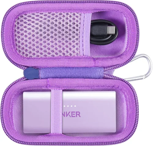 Miniatura 10 de co2CREA Funda rígida compatible con Anker 621 Nano Power Bank 5,000mAh 12W cargador portátil, funda rosa Rosado