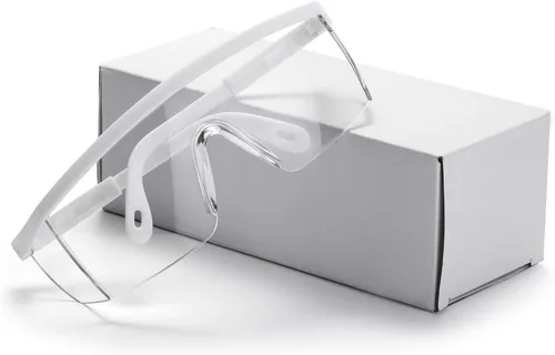 Miniatura 3 de Gafas de protección Niebla Prueba de arañazos Gafas de protección de lente transparente (blanco)