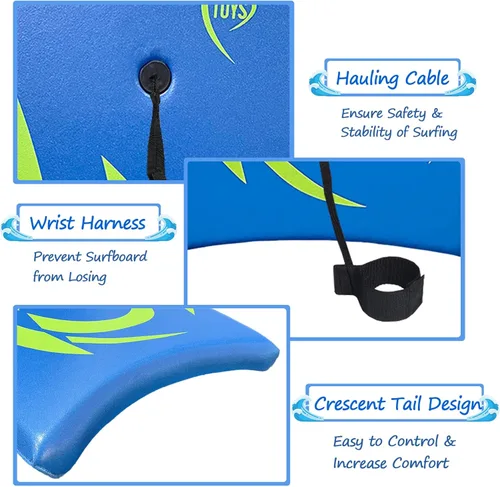 Miniatura 4 de Bo-Toys Tabla de bodyboard ligera con núcleo EPS Azul