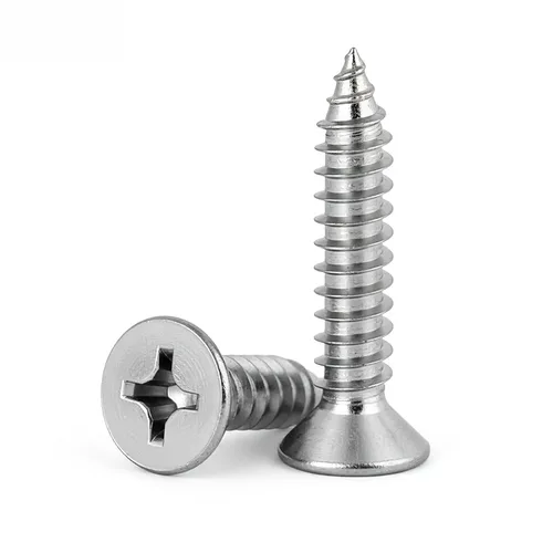Miniatura 9 de Kit de tornillo y anclaje de madera #4 (420 piezas) – Tornillos autorroscantes Phillips de cabeza plana de acero inoxidable 304 para muebles