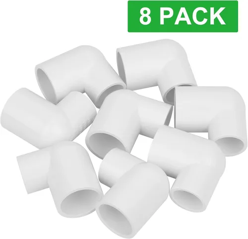 Miniatura 6 de 8Pack 1" x 3/4" PVC Increaser/Reducer 90 Degree Elbow PVC Pipe Fittings (Socket x Socket) Schedule 40 PVC Slip Reducing 90° Elbow Pipe Fittings for