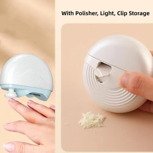 Miniatura 5 de Cortaúñas eléctrico inteligente para adultos mayores, recortador automático de uñas con 3 velocidades de potencia fuerte, recortador de uñas grueso
