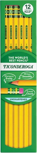 Miniatura 12 de Ticonderoga Lápices de madera, preafilados, 2 HB suaves, amarillos, 12