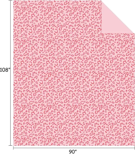 Miniatura 6 de FY FIBER HOUSE Manta de Tiro de Franela de Forro Polar con Estampado de Leopardo, Colchas Súper Suaves y Ligeras Tamaño King, 90"X108", Rosa